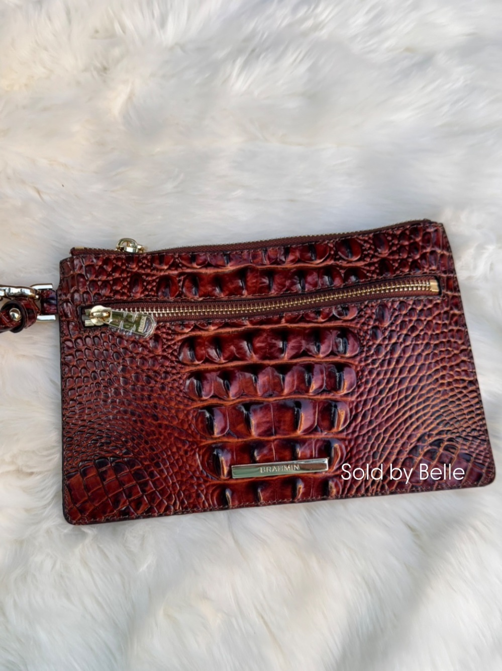 NWOT Brahmin Pecan Melbourne Wristlet